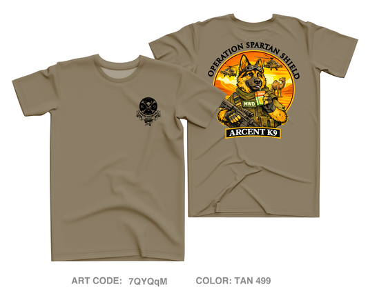 ARCENT K9 Core Men's SS Performance Tee - 7QYQqM