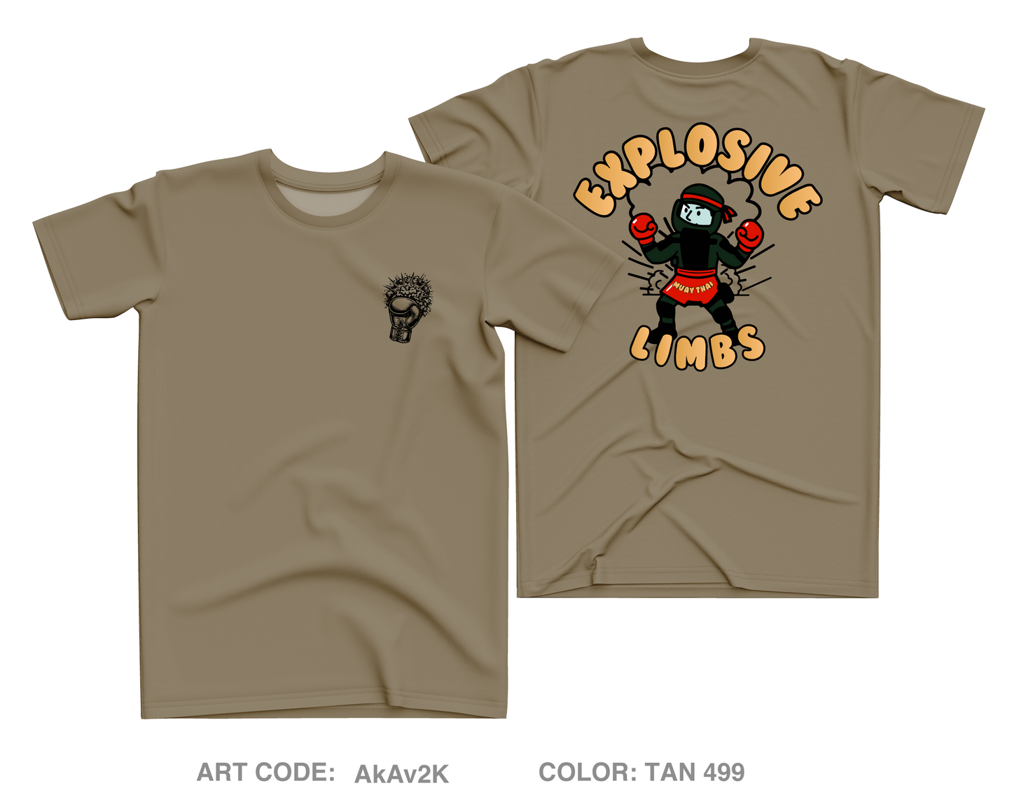 Explodive Limbs Muay Thai Core Men's SS Performance Tee - AkAv2K