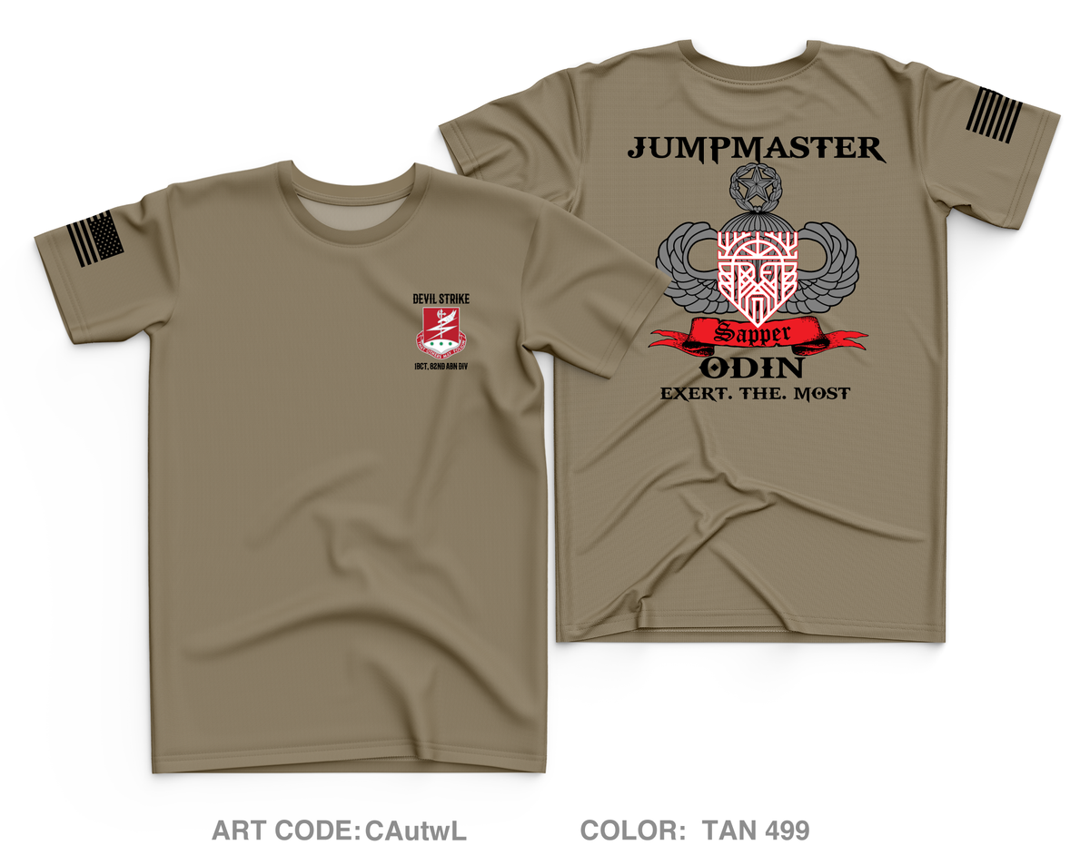 "Odin", 127th AEB, 1BCT 82ND Fundraising Collection Core Men's SS Performance Tee - CAutwL