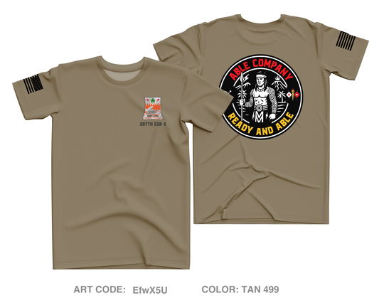 Able Company 307th ESB-E Core Men's SS Performance Tee - EfwX5U