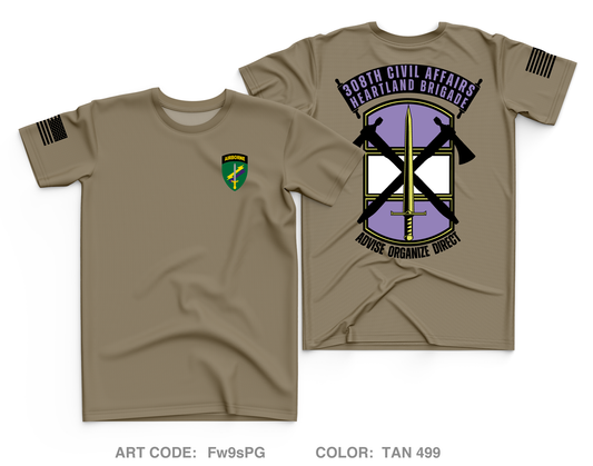 308th Civil Affairs Brigade Core Men's SS Performance Tee - Fw9sPG