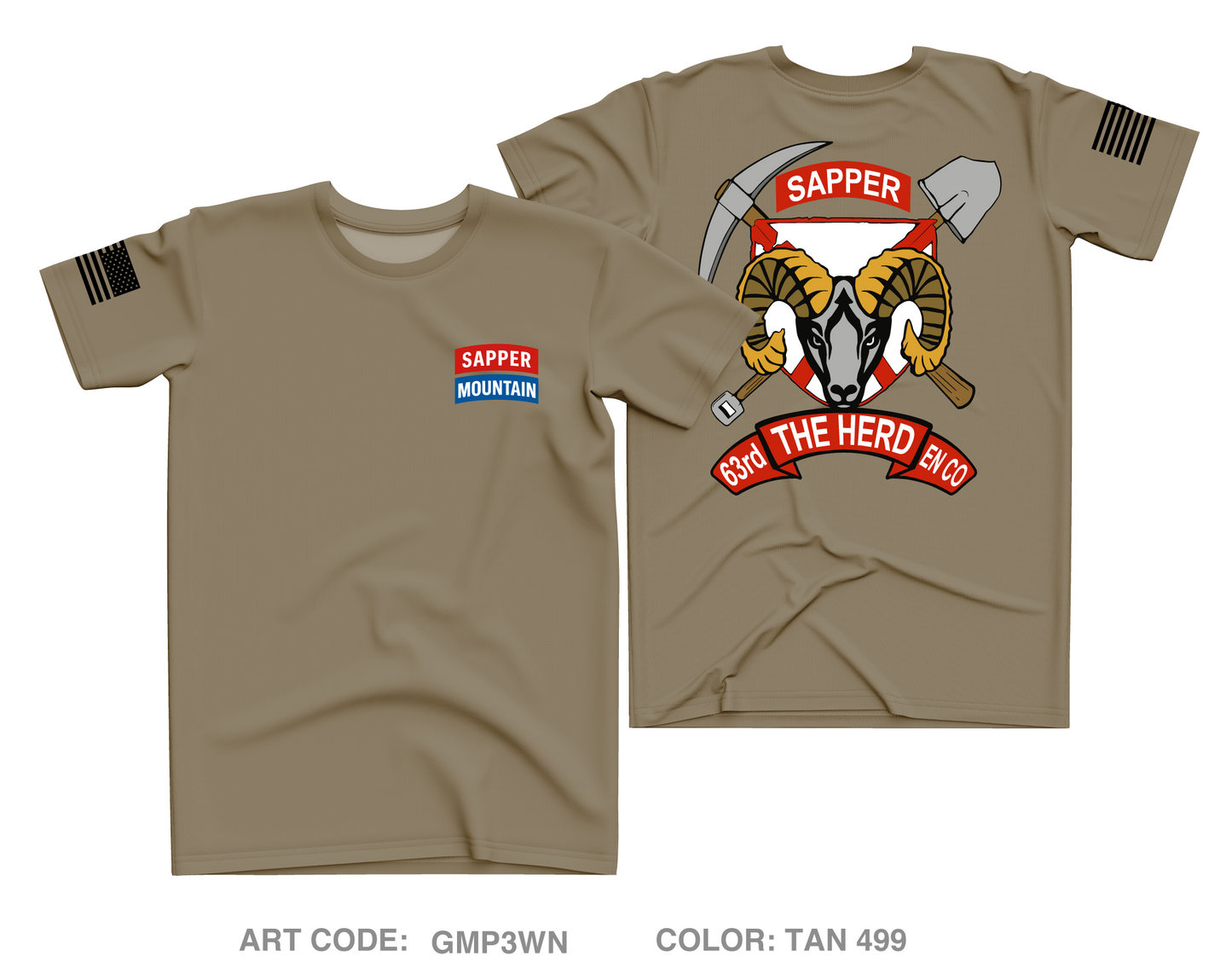 63D Combat Engineer Company - Infantry Core Men's SS Performance Tee - GMP3WN