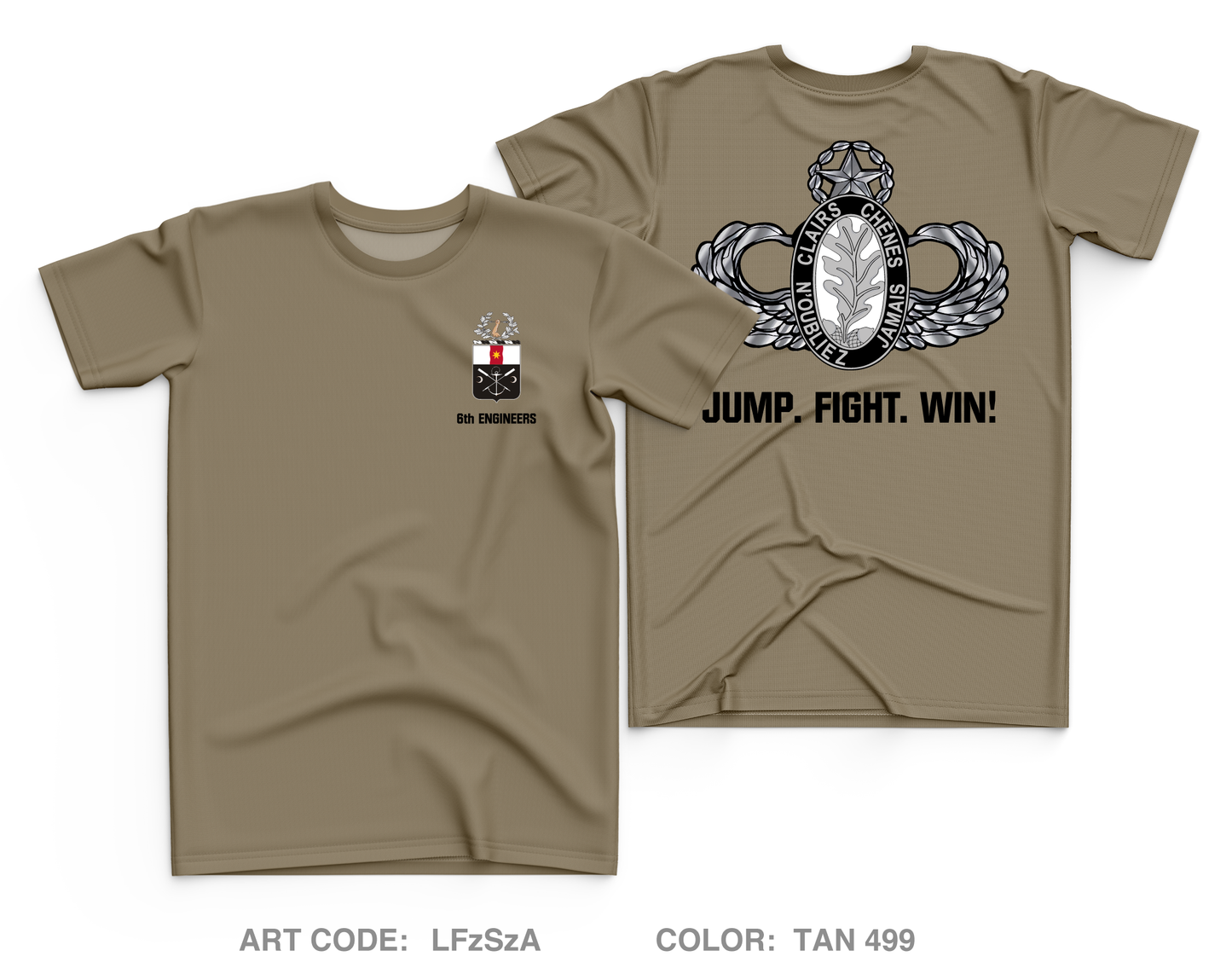 6 Engineer Battalion Fundraising Collection Core Men's SS Performance Tee - LFzSzA