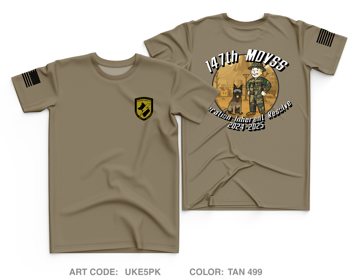 147th MDVSS CJTF-OIR Core Men's SS Performance Tee - UKE5PK