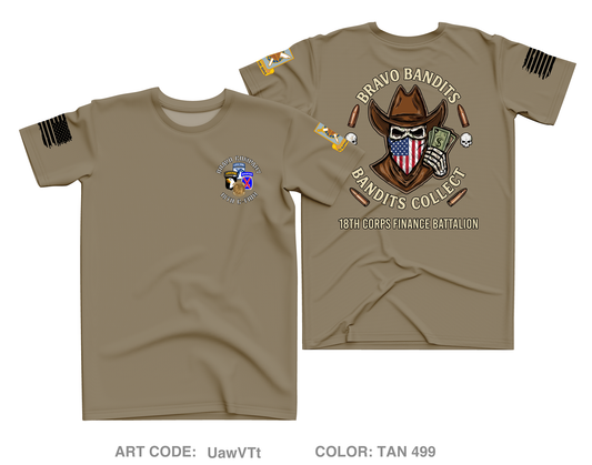 Bravo Company, 18th Corps Finance Battalion Fundraising Collection Core Men's SS Performance Tee - UawVTt
