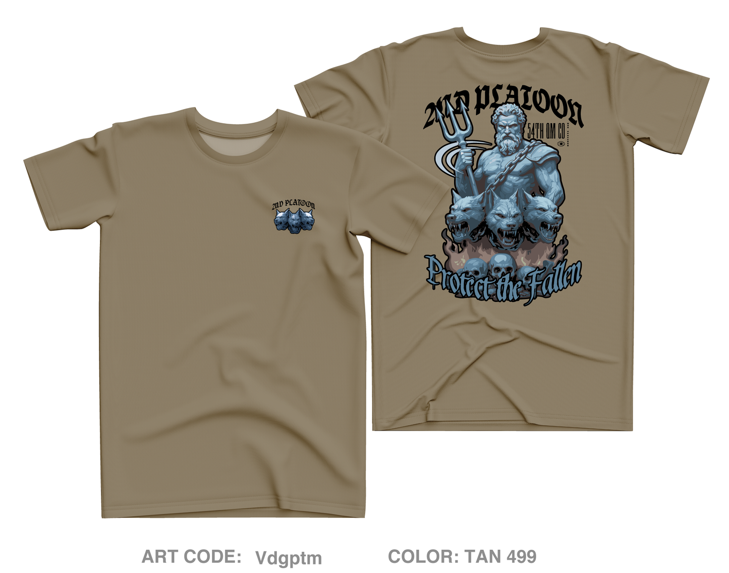 2ND PLT/54th QM CO Core Men's SS Performance Tee - Vdgptm