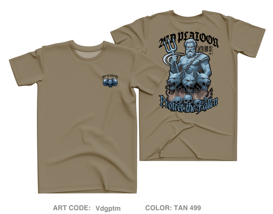 2ND PLT/54th QM CO Core Men's SS Performance Tee - Vdgptm