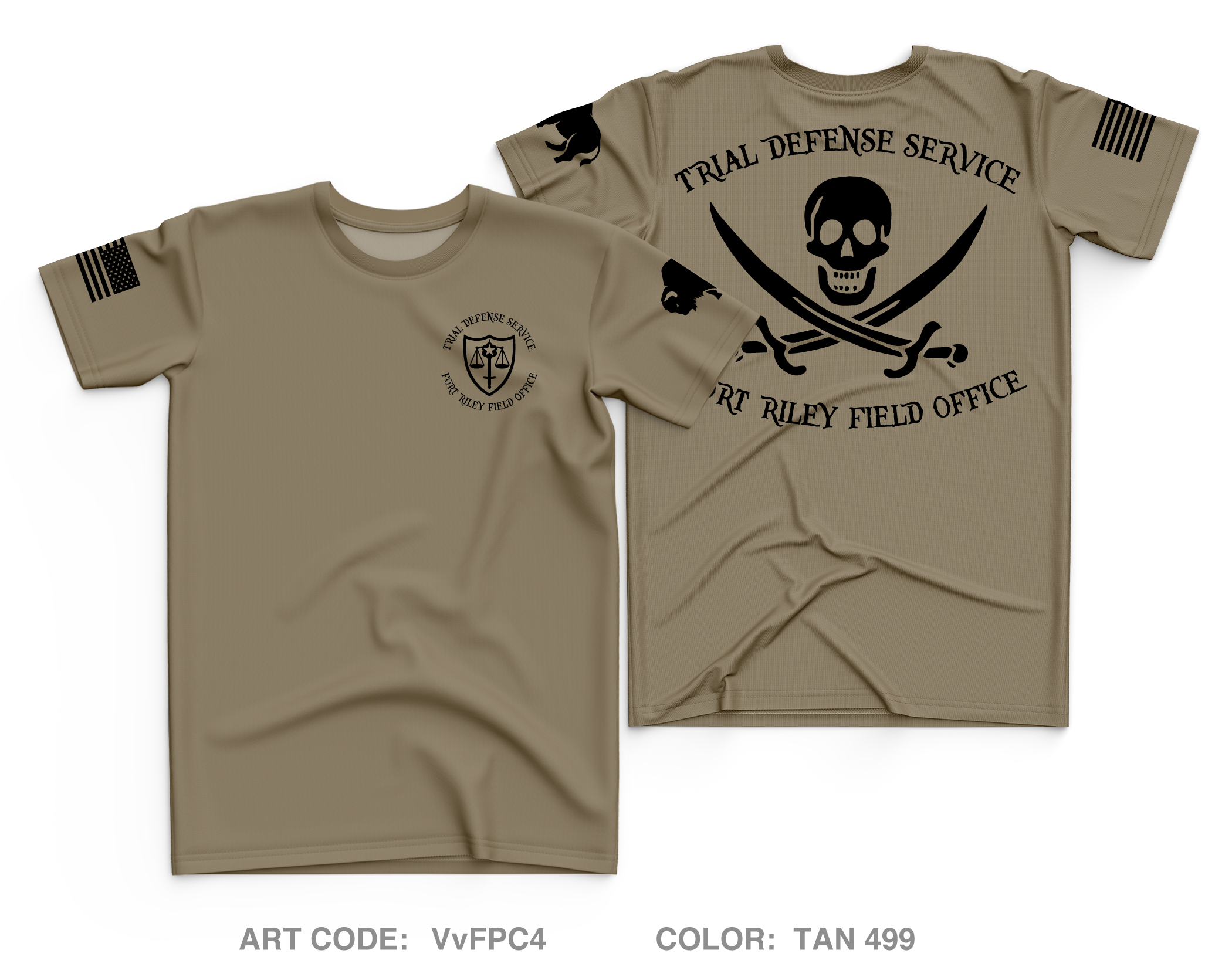Fort Riley Trial Defense Service Core Men's SS Performance Tee - VvFPC4