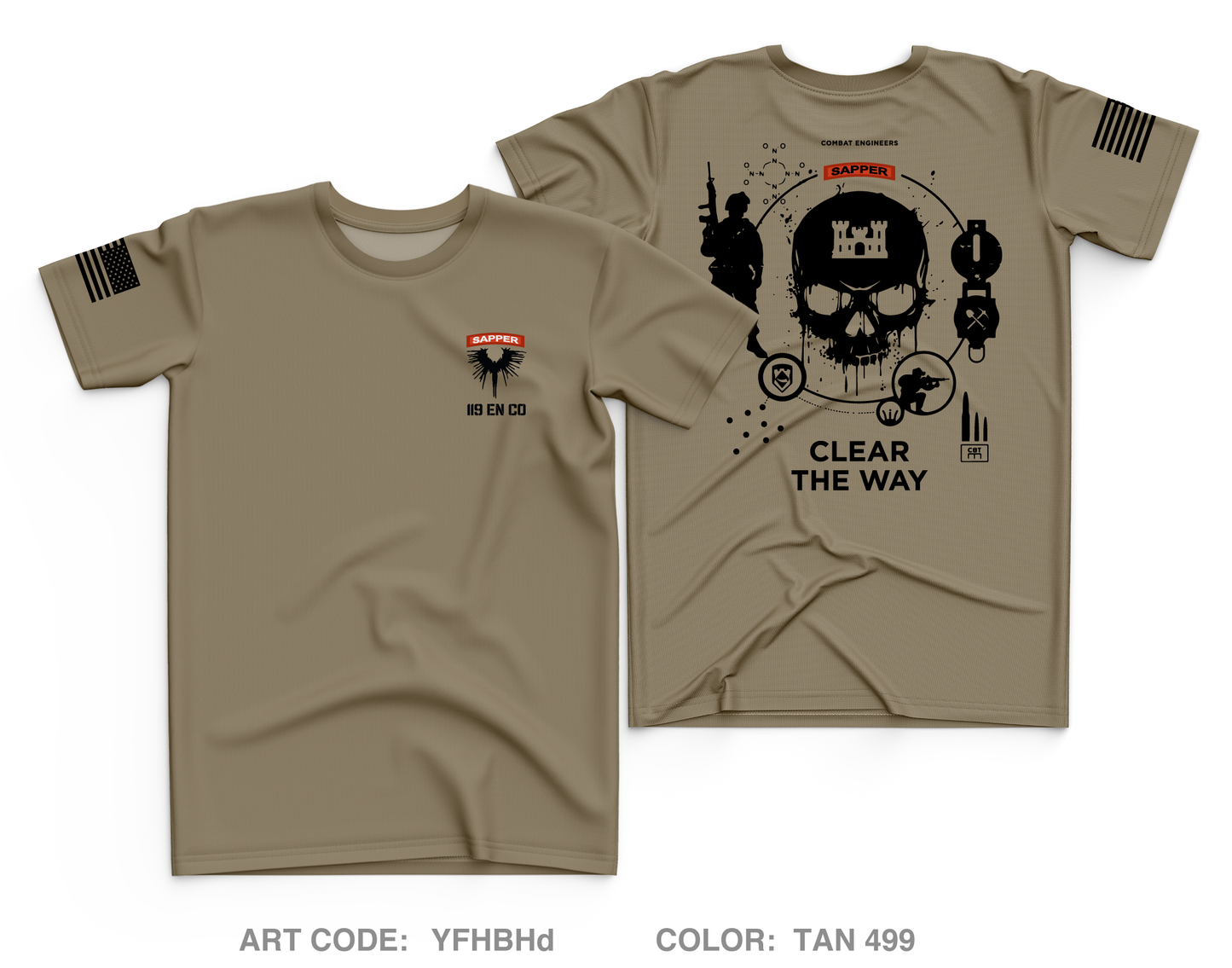 119 Engineer Company (SAPPER) Fundraising Collection Core Men's SS Performance Tee - YFHBHd