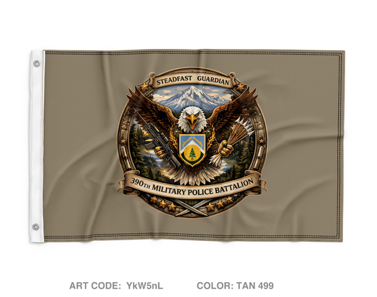 390th MP BN HHD Wall Flag - YkW5nL