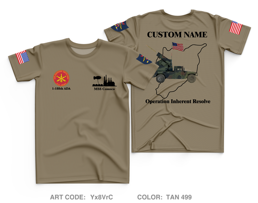 CUSTOM 1-188th ADA Core Men's SS Performance Tee - Yx8VrC