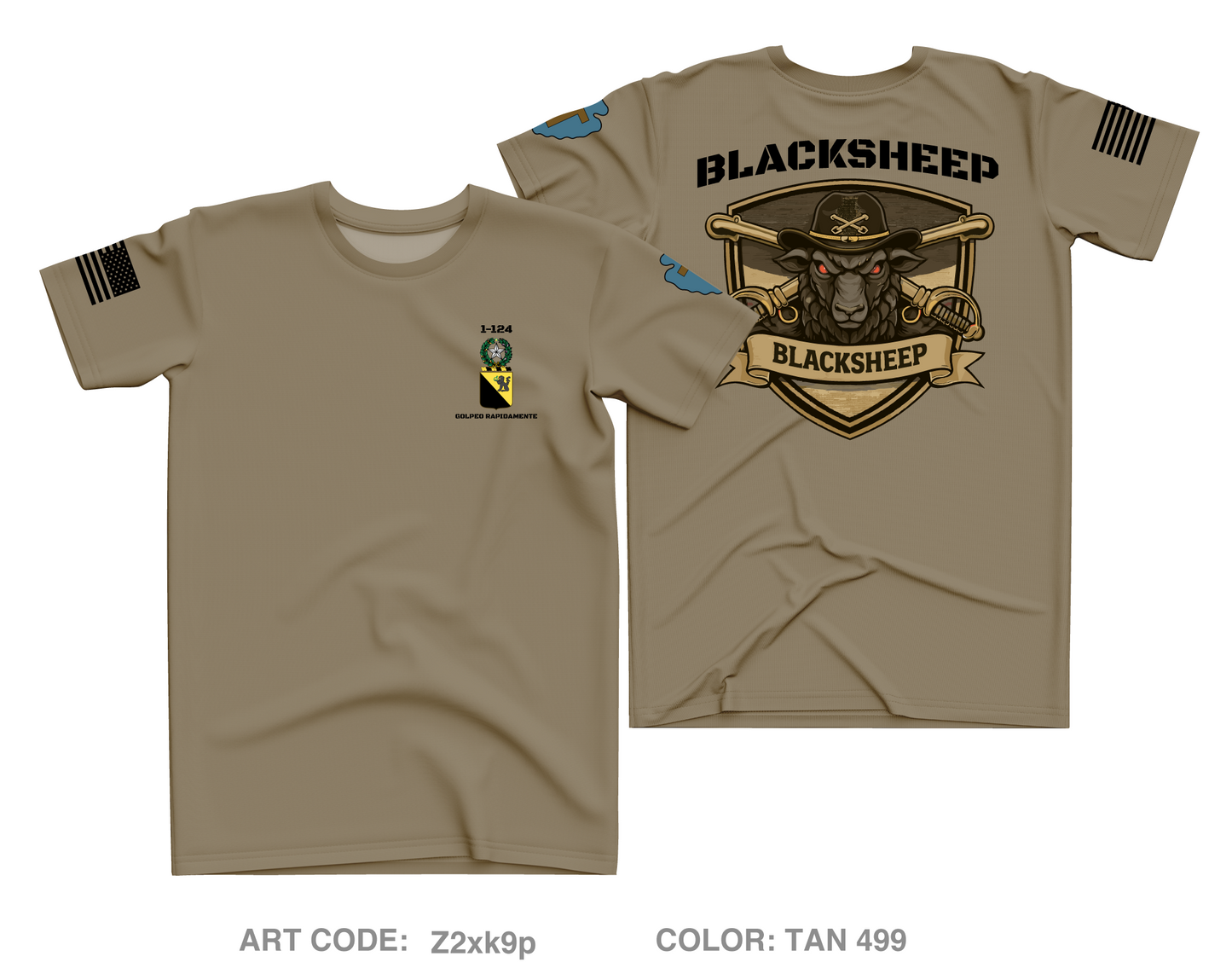 B Trp, 1-124 Cav Store 1 Core Men's SS Performance Tee - Z2xk9p