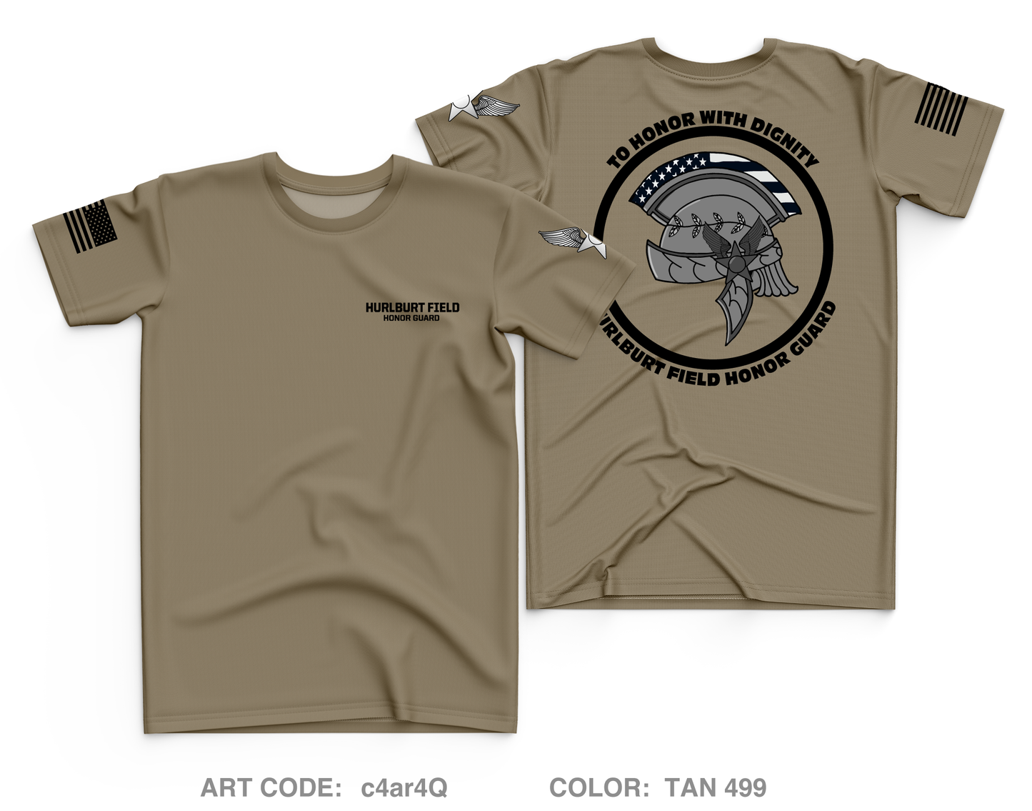 Hurlburt Field Honor Guard Core Men's SS Performance Tee - c4ar4Q