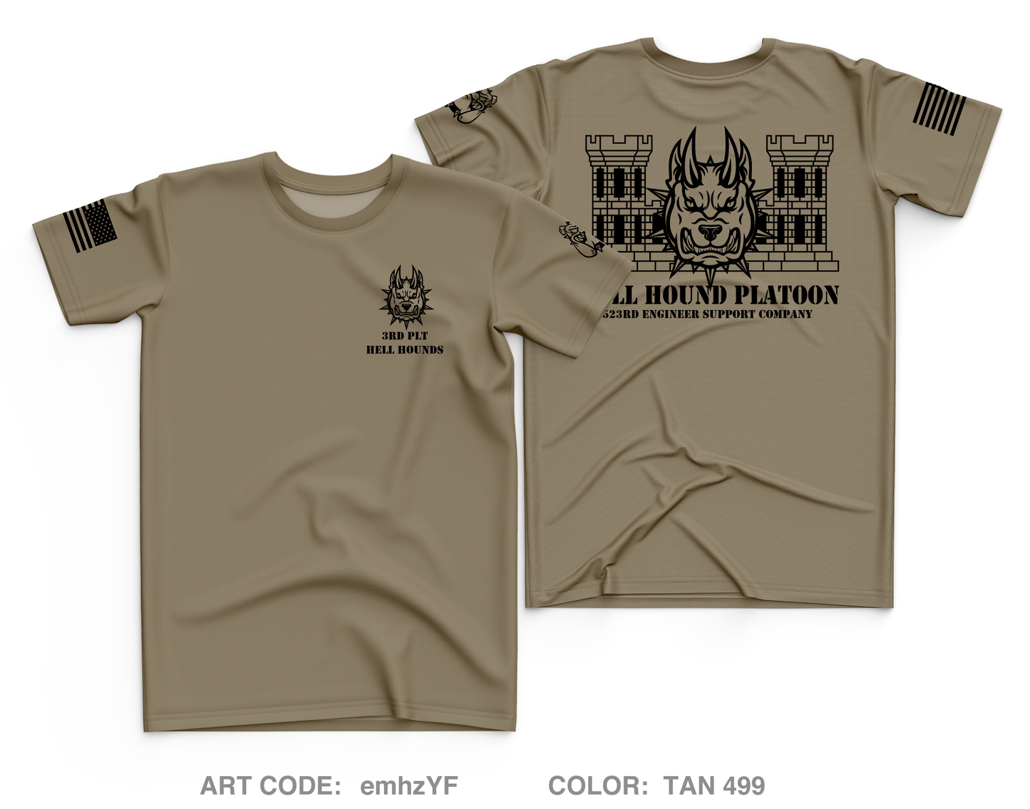 3 PLT, 523rd ESC, 84th EN BN, 130th EN BDE Core Men's SS Performance Tee - emhzYF