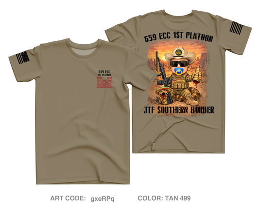 659 ECC, 1st Platoon Core Men's SS Performance Tee - gxeRPq