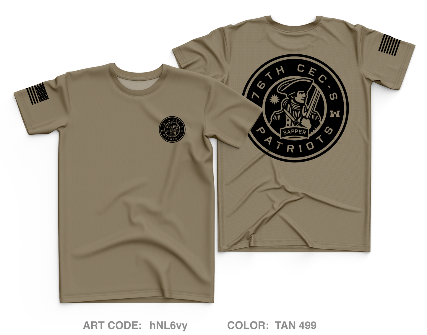 76th CEC-S Patriots Core Men's SS Performance Tee - hNL6vy