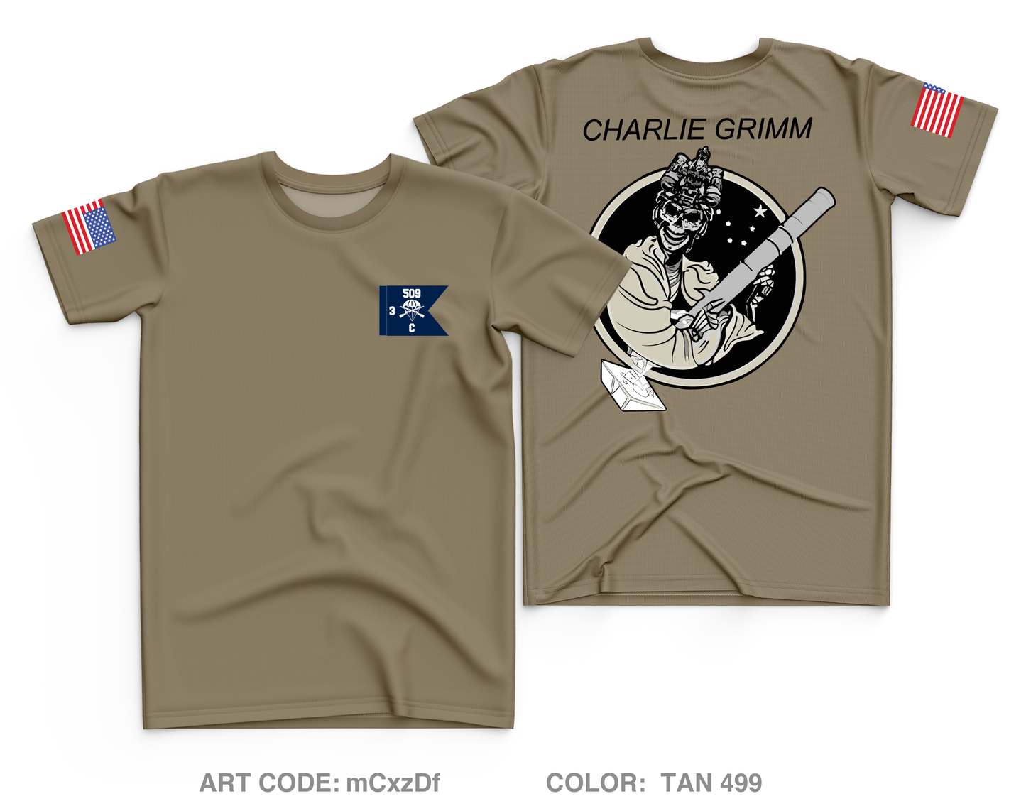 Charlie Company 3-509TH PIR Core Men's SS Performance Tee - mCxzDf