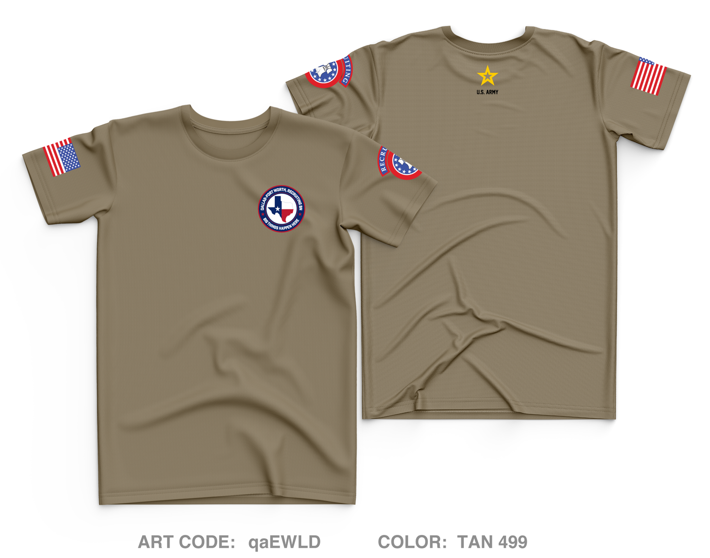 Dallas Fort Worth Recruiting Battalion Core Men's SS Performance Tee - qaEWLD