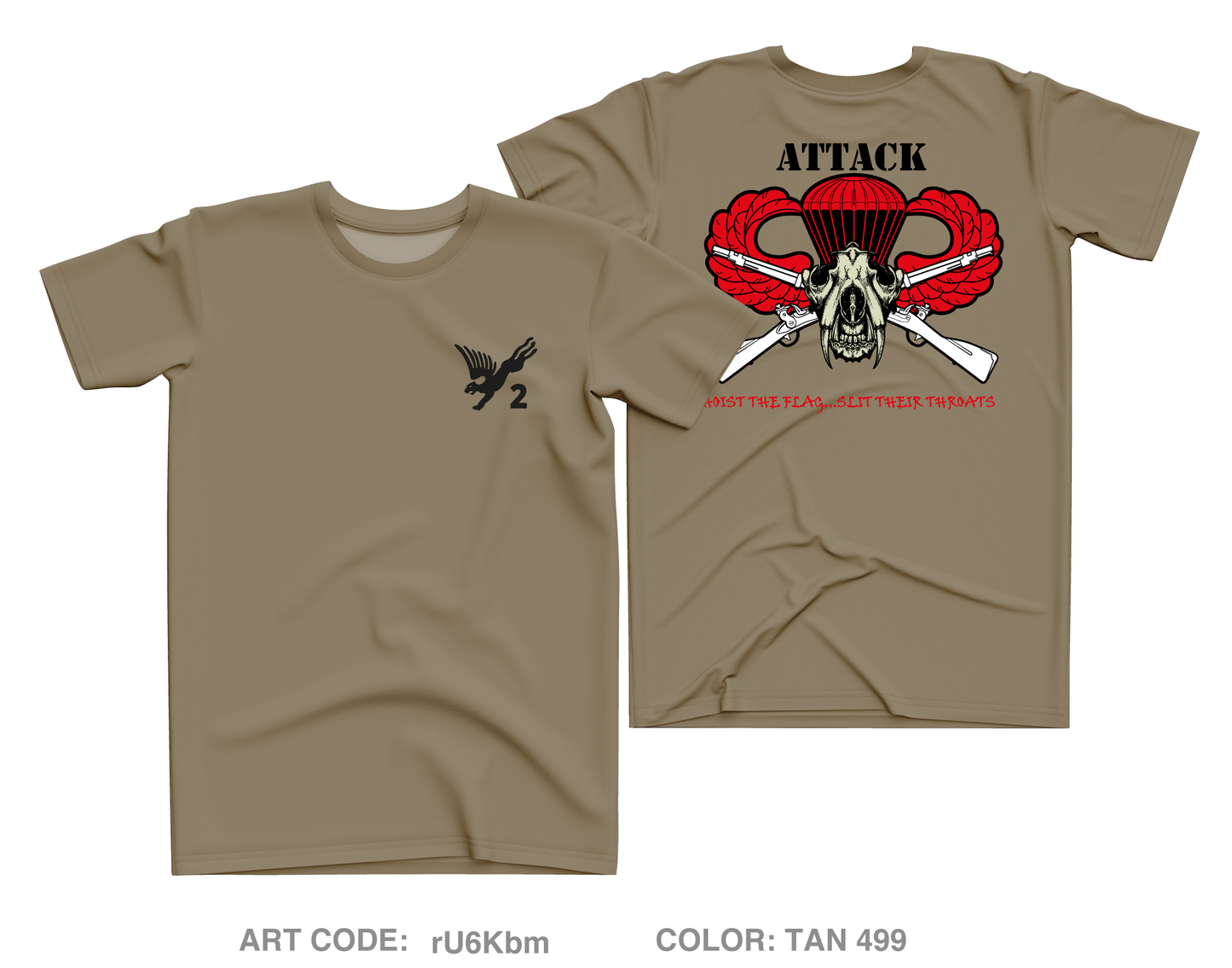 ATTACK Company 2-505th PIR Core Men's SS Performance Tee - rU6Kbm