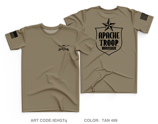 A Troop 1|124th Cavalry Reg Core Men's SS Performance Tee - tEHGTq