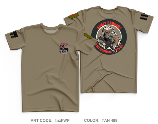 509th ECC EQ Platoon Honey Badgers Core Men's SS Performance Tee - tnzFWP