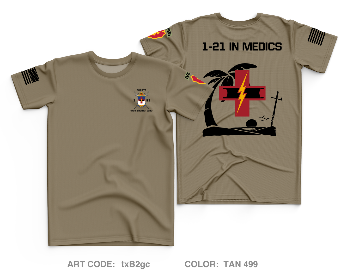 1-21 IN 25TH ID Medical Platoon Core Men's SS Performance Tee - txB2gc