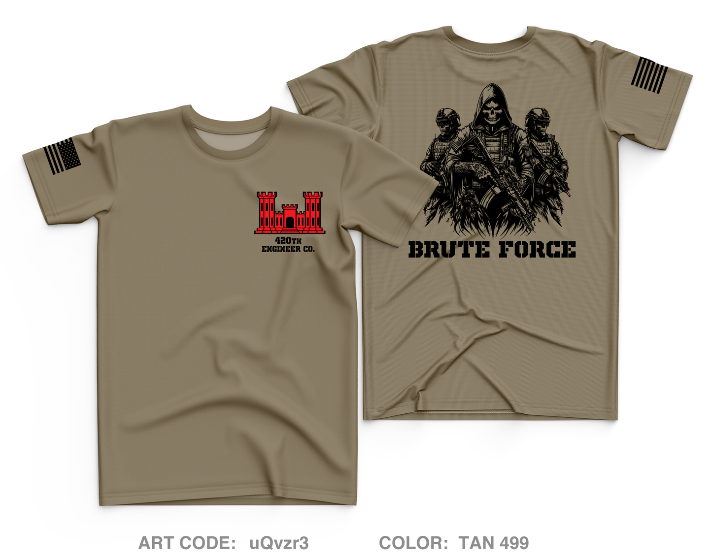 420th Engineer Company Core Men's SS Performance Tee - uQvzr3