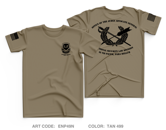 OTJAG NSLD (Office of the Judge Advocate General - National Security Law Division) Core Men's SS Performance Tee - ENP49N