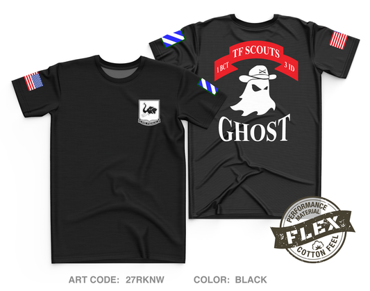 Ghost Platoon, 1st Battalion, 64th Armor Regiment, Task Force Scouts, 3rd Infantry Division Core Men's SS Flex Performance Tee - 27RKNW
