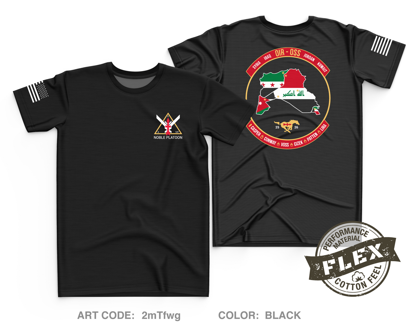 C Co 2-127 - Noble Platoon Core Men's SS Flex Performance Tee - 2mTfwg