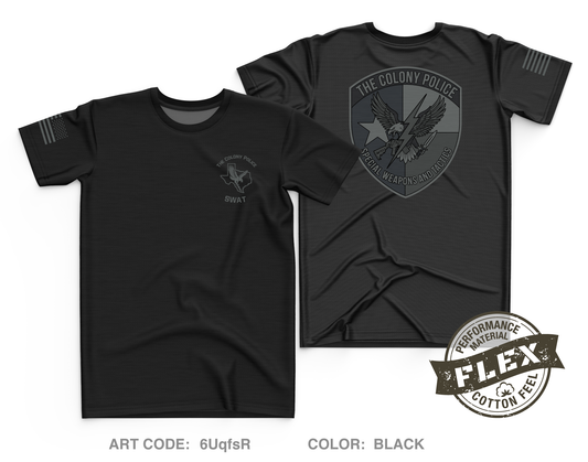 The Colony Police Department SWAT Core Men's SS Flex Performance Tee - 6UqfsR
