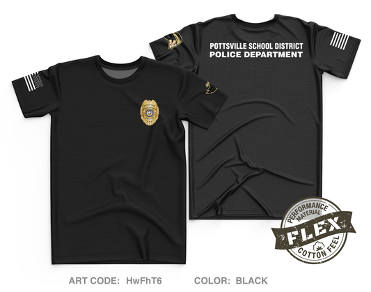 Pottsville school district police department Core Men's SS Flex Performance Tee - HwFhT6