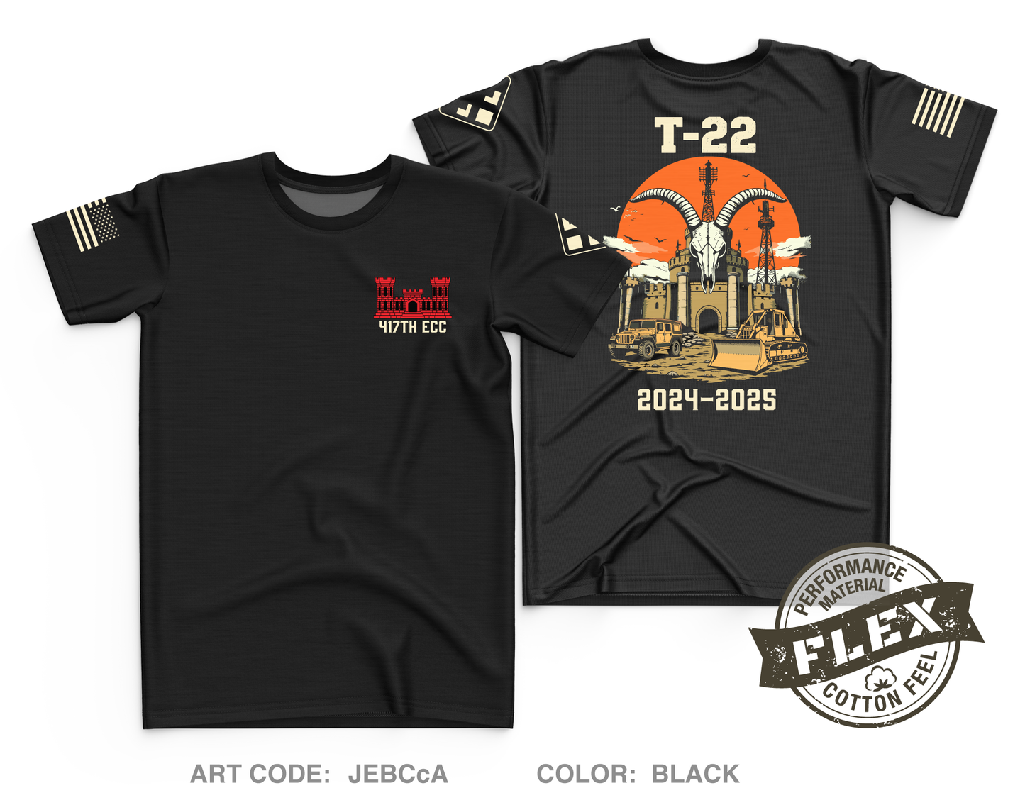 417th ECC Core Men's SS Flex Performance Tee - JEBCcA