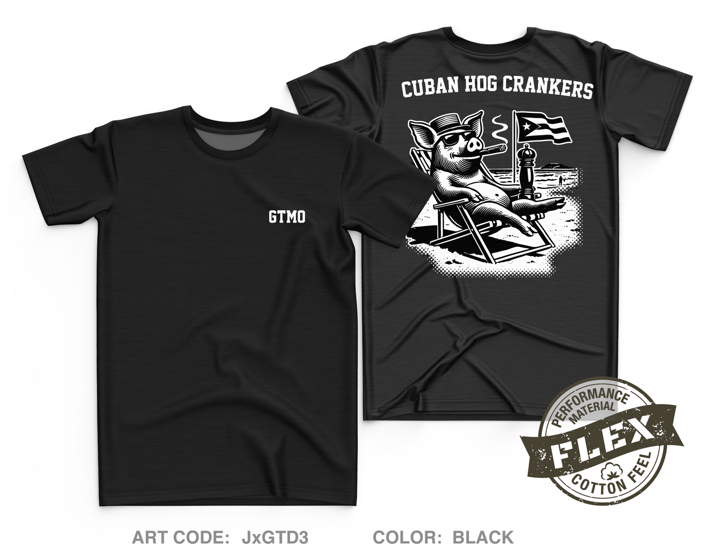 Cuban Hog Core Men's SS Flex Performance Tee - JxGTD3