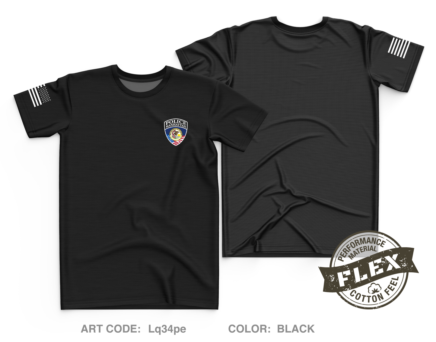Manhattan Police Department Core Men's SS Flex Performance Tee - Lq34pe