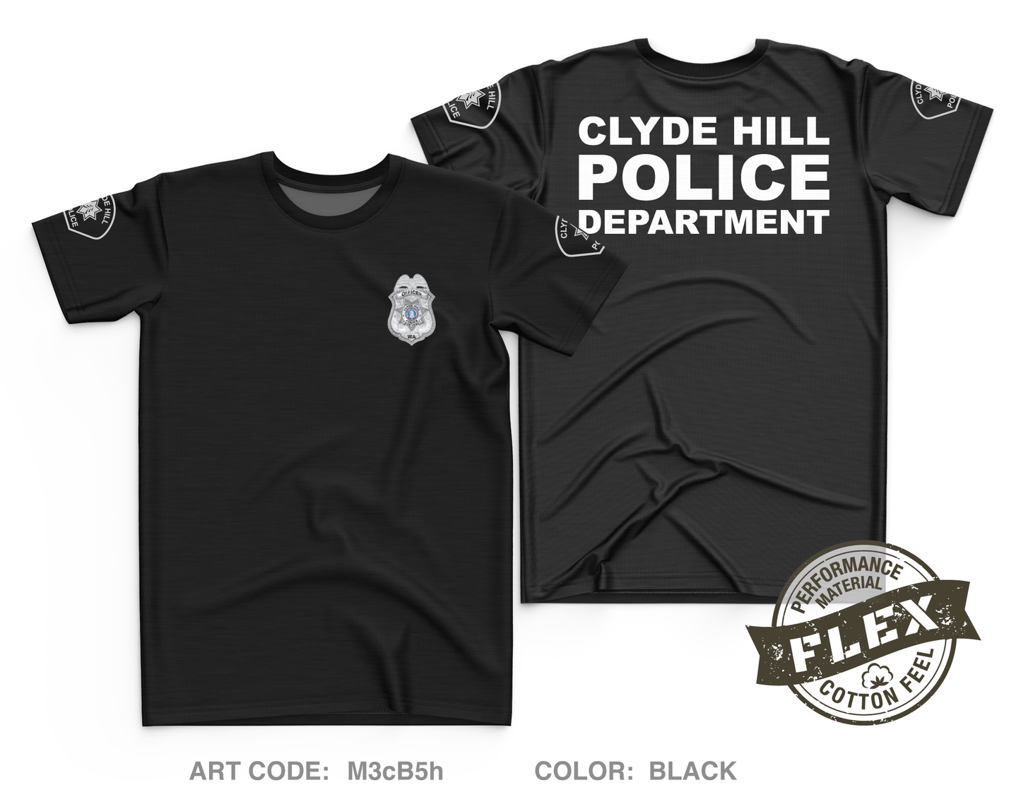 Clyde Hill Police Department Store 1 Core Men's SS Flex Performance Tee - M3cB5h
