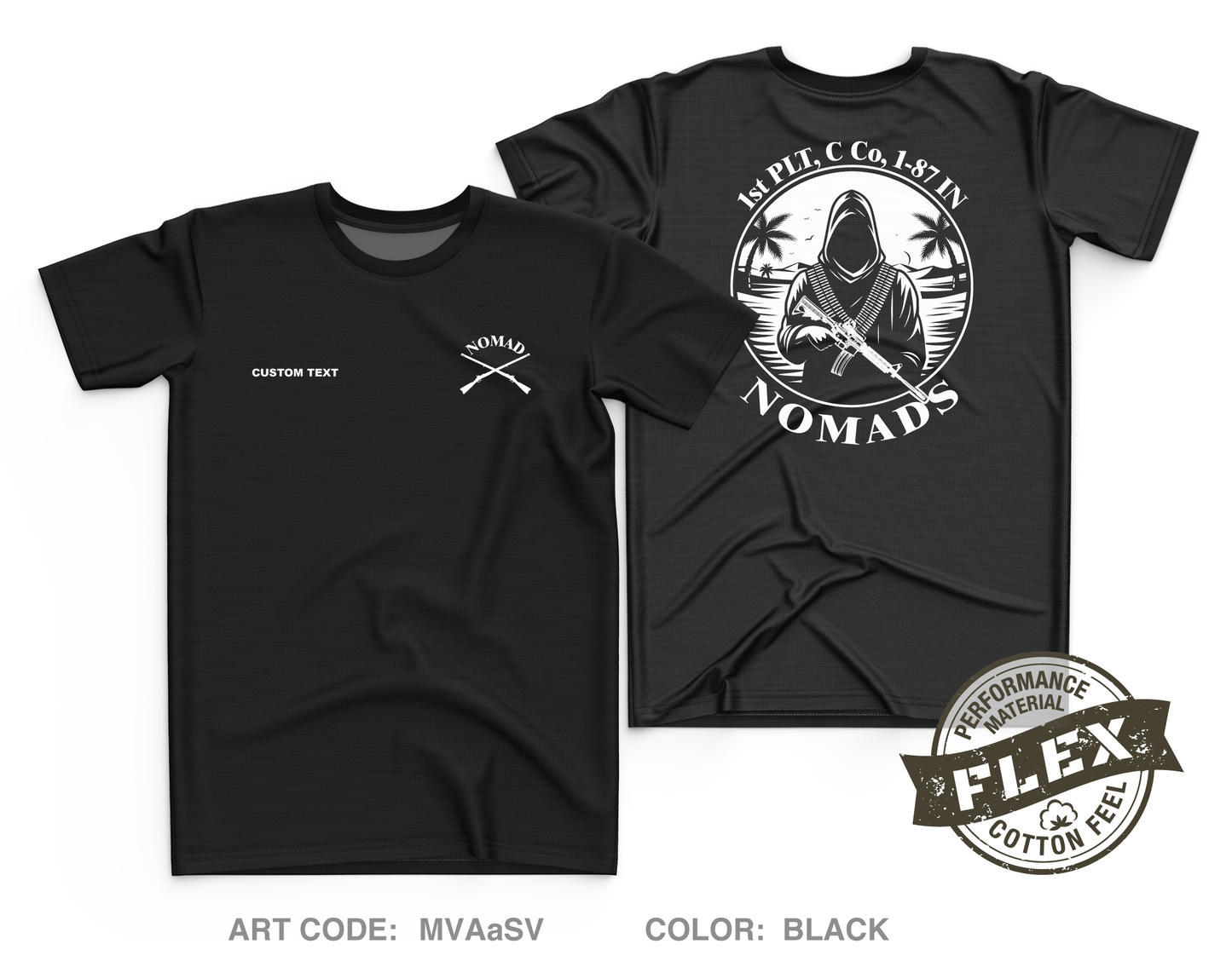 1st PLT, C Co, 1-87 IN Core Men's SS Flex Performance Tee - MVAaSV