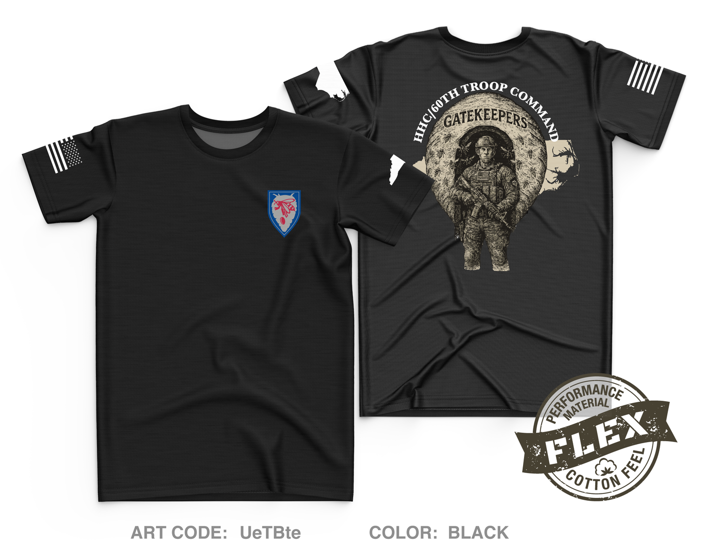 HHC 60th Troop Command Core Men's SS Flex Performance Tee - UeTBte