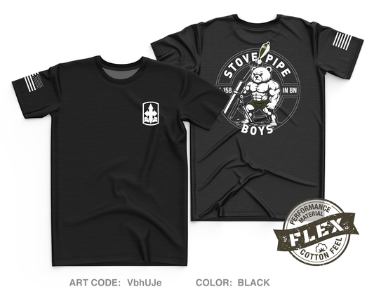 1-158 IN BN HHC Mortar Platoon Core Men's SS Flex Performance Tee - VbhUJe