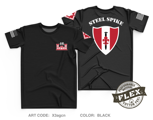 46th Engineers Core Men's SS Flex Performance Tee - X3agcn