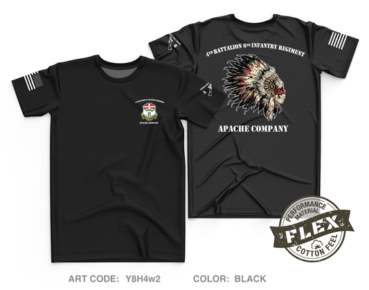 Apache Company 4th Battalion 6th Infantry Regiment Core Men's SS Flex Performance Tee - Y8H4w2