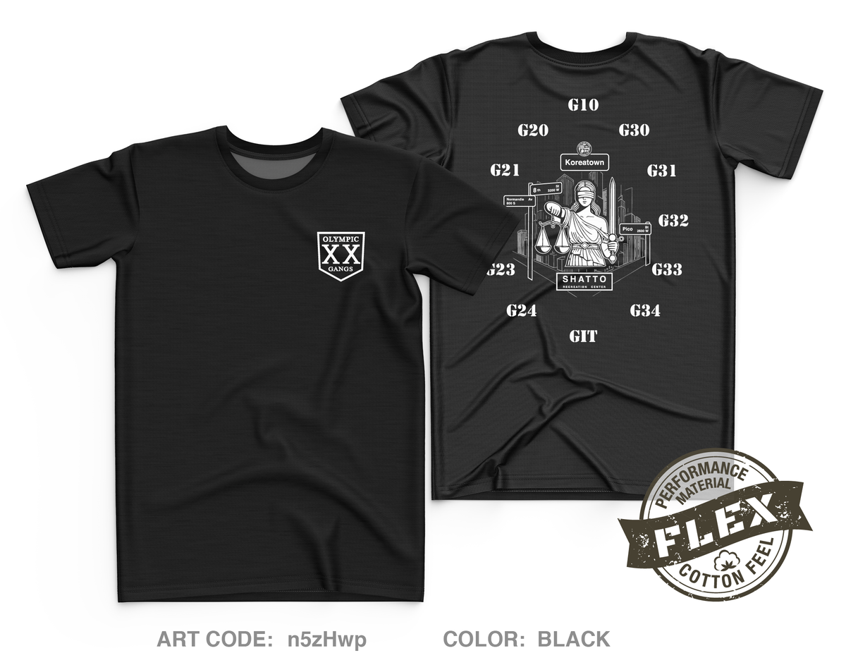 LAPD Olympic Gang Enforcement Detail Core Men's SS Flex Performance Tee - n5zHwp