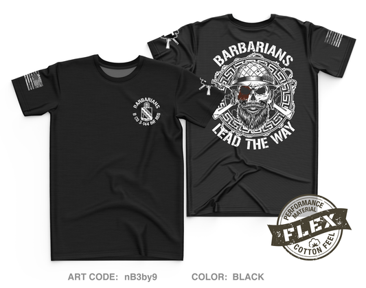 Barbarians / B Co 3-144 INF REG Core Men's SS Flex Performance Tee - nB3by9