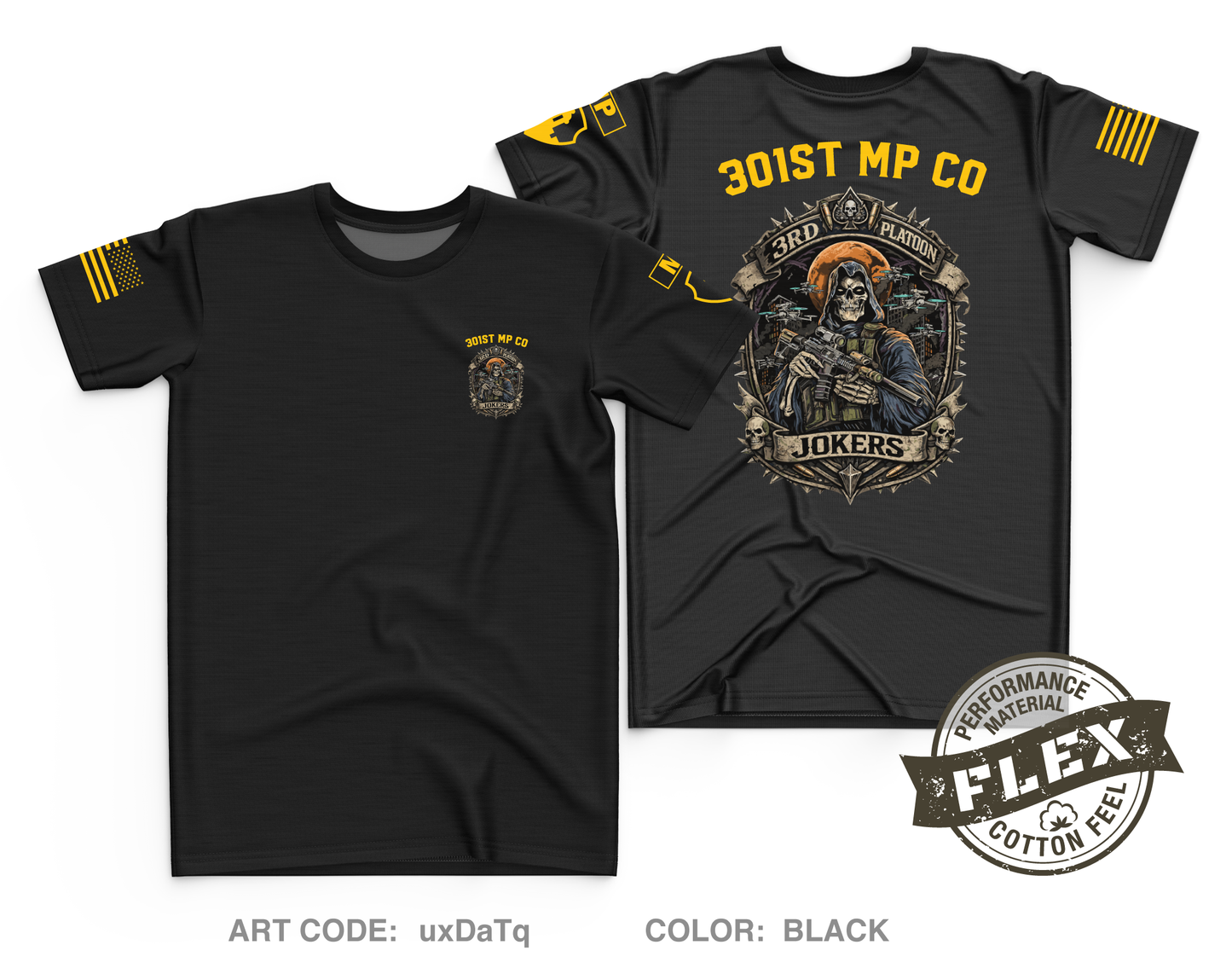 301st MP CO / 3rd PLATOON JOKERS Core Men's SS Flex Performance Tee - uxDaTq