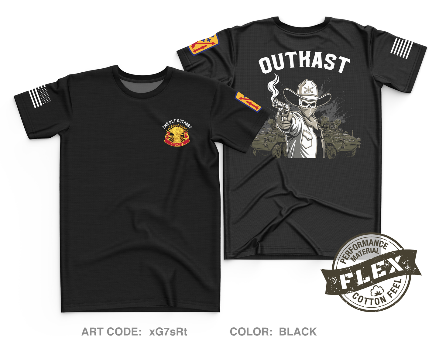 5-4 ADAR 2nd PLT ALPHA BTTRY Fundraising Collection Core Men's SS Flex Performance Tee - xG7sRt
