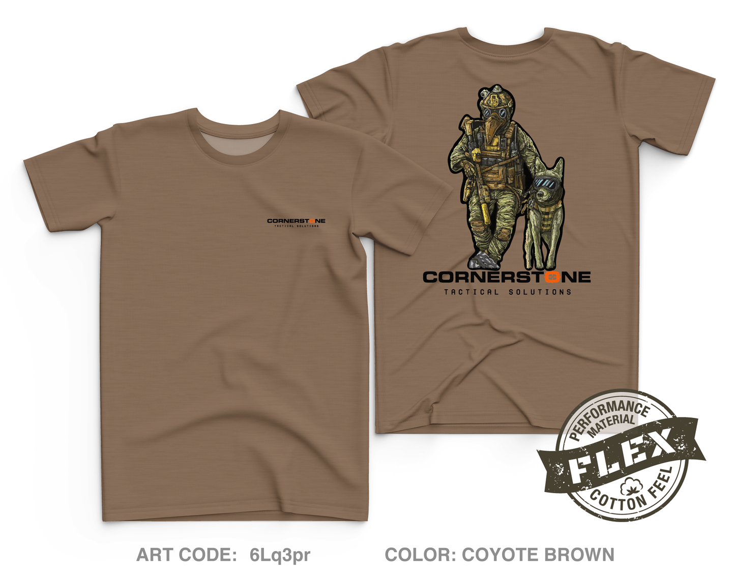 Bahrain Military Working Dog Core Men's SS Flex Performance Tee - 6Lq3pr
