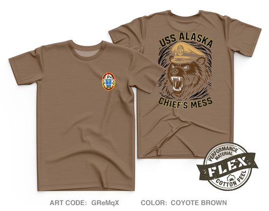 USS Alaska Gold CPOA Core Men's SS Flex Performance Tee - GReMqX