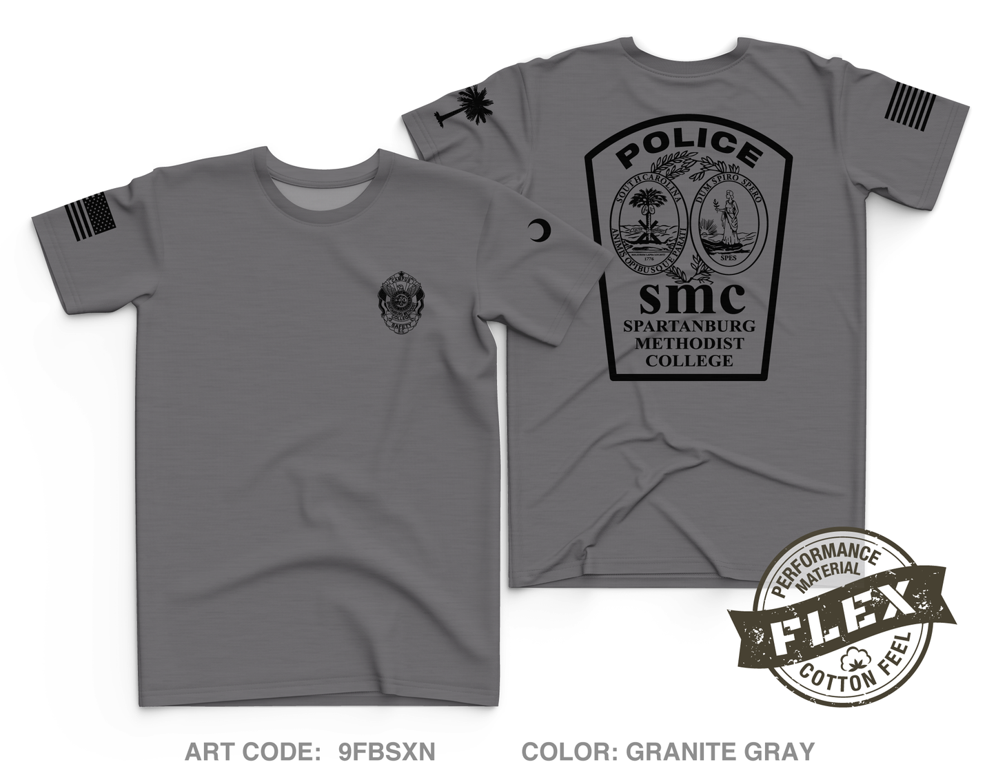 Spartanburg Methodist College Campus Safety Core Men's UPF 50+ Performance SS Tee - 9FBSXN