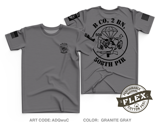 B Co, 2 BN, 508th PIR, 4BCT Core Men's SS Flex Performance Tee - ADQwuC