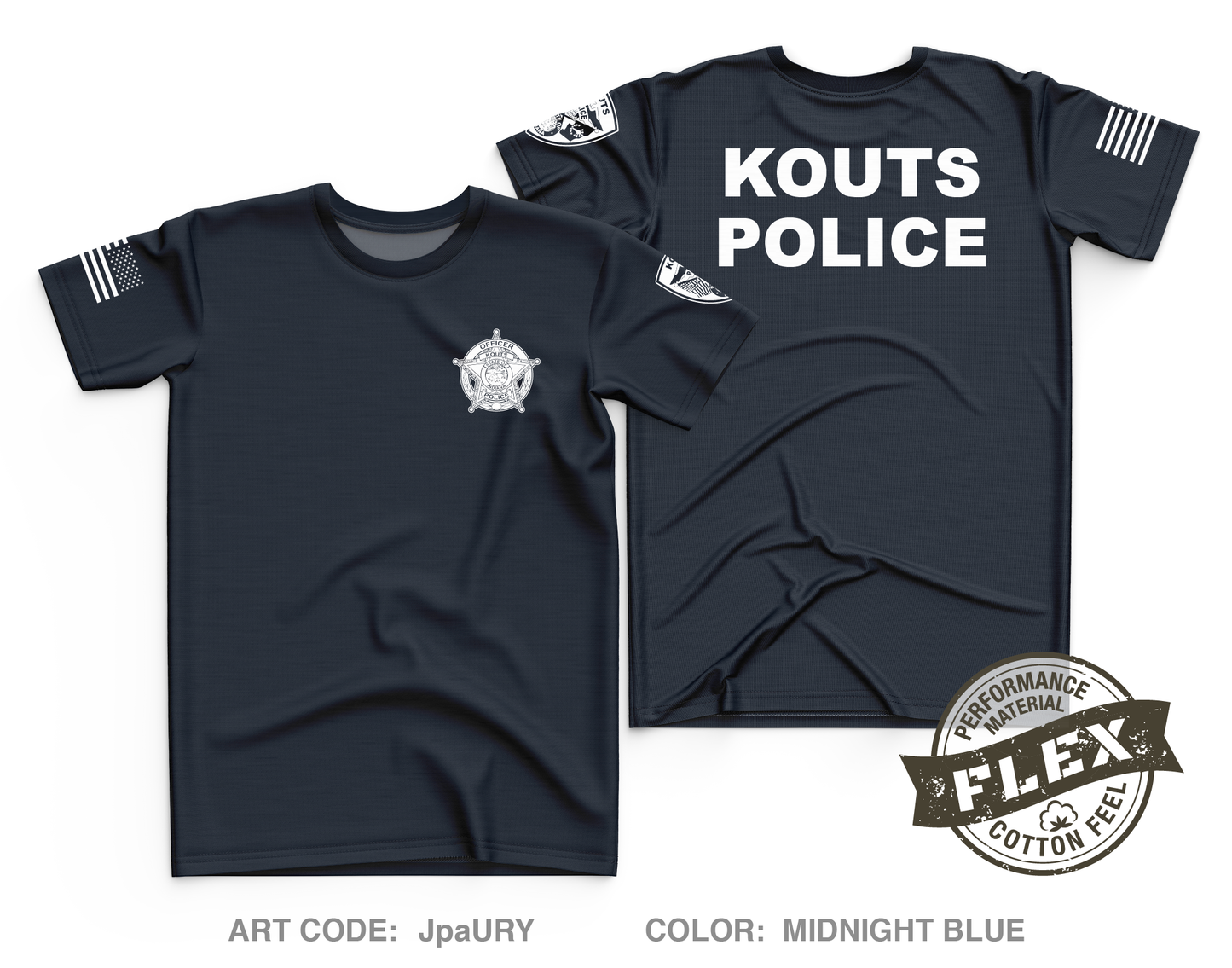 Kouts Police Core Men's SS Flex Performance Tee - JpaURY